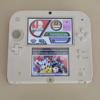 Nintendo 2DS + Super Smash Bros + Caricatore