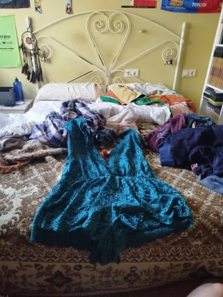 Picardías encaje verde turquesa 4xl