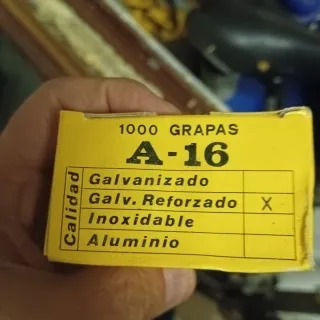 Grapas A-16 Galvanizadas Reforzadas
