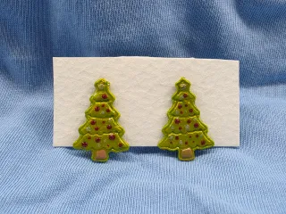 Pendientes árbol de Navidad Fimo