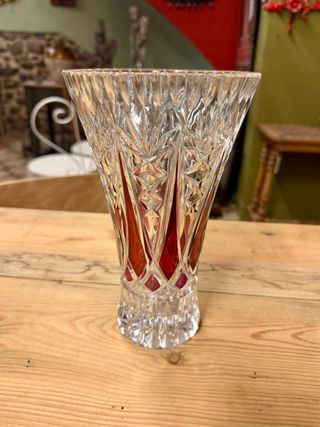 Jarrón Vintage Cristal Tallado