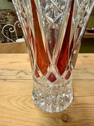 Jarrón Vintage Cristal Tallado