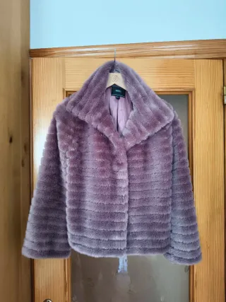 Chaquetón de pelo Mango Talla M