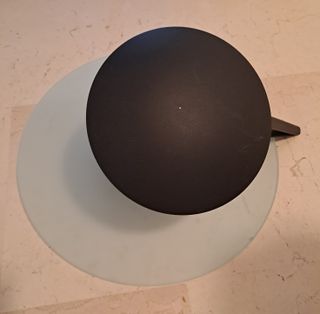 Lampada da soffitto vetro e metallo nero