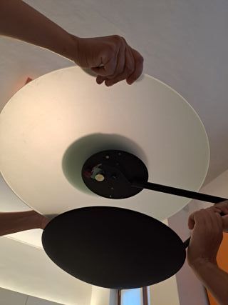 Lampada da soffitto vetro e metallo nero