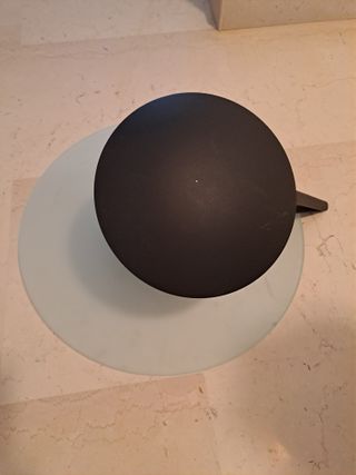 Lampada da soffitto vetro e metallo nero