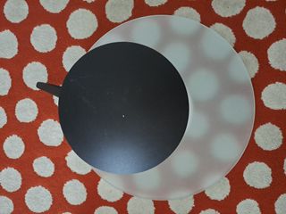 Lampada da soffitto vetro e metallo nero