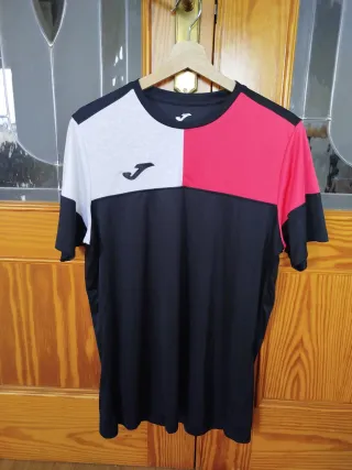 Camiseta Joma Talla L Negra y Rosa