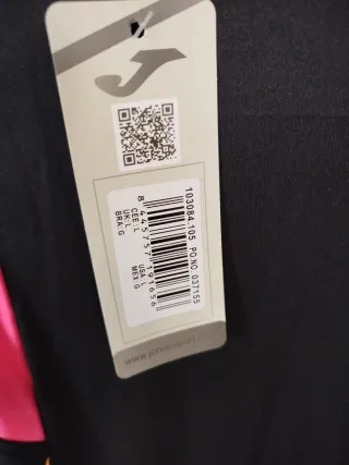 Camiseta Joma Talla L Negra y Rosa