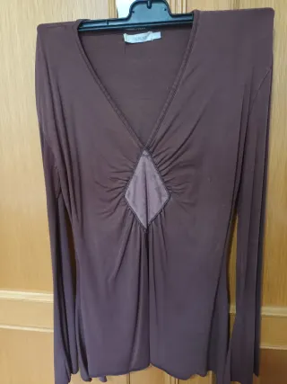 Jersey TRIBUNE marrón manga larga