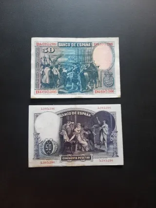 BILLETES ESPAÑOLES DE 50 PESETAS