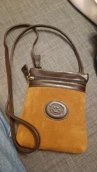 Borsa tracolla scamosciata marrone