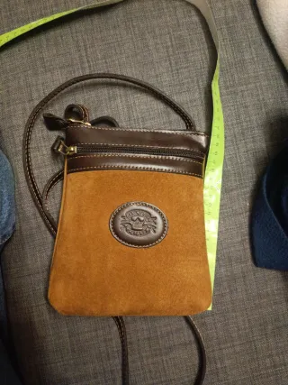 Borsa tracolla scamosciata marrone