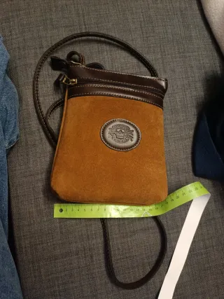 Borsa tracolla scamosciata marrone