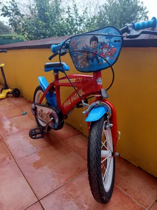 Bicicleta Infantil Patrulla Canina Roja