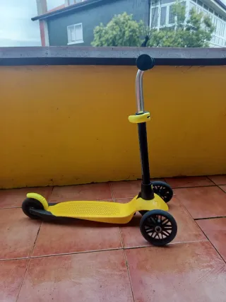 Patinete infantil 3 ruedas amarillo