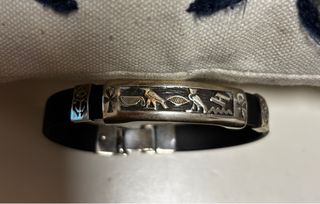 Bracciale Egiziano Donna Argento e Nero