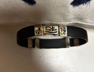 Bracciale Egiziano Donna Argento e Nero