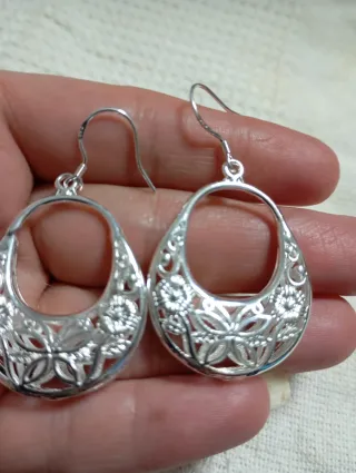 Pendientes Plata Filigrana Flor