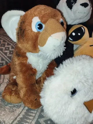 Lote Peluches Oso Panda, Tigre, Búho y Alien