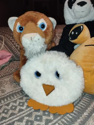 Lote Peluches Oso Panda, Tigre, Búho y Alien