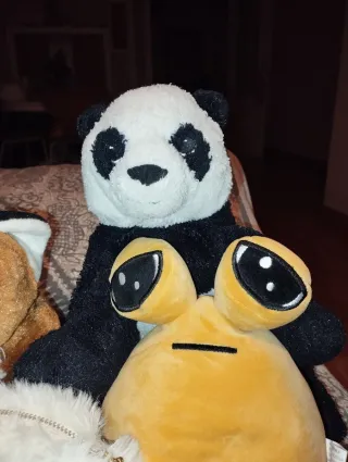 Lote Peluches Oso Panda, Tigre, Búho y Alien