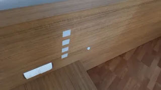 Cabecero de cama con mesitas