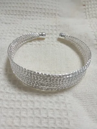 Pulsera de plata estilo malla
