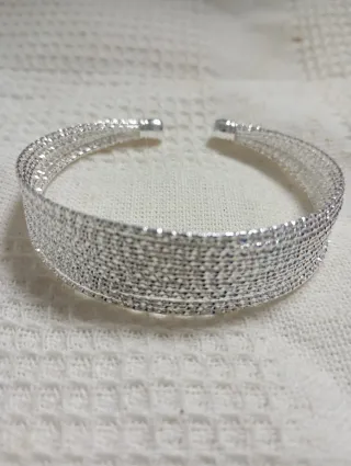 Pulsera de plata estilo malla