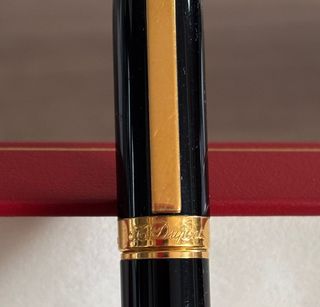 Bolígrafo Dupont Negro y Dorado