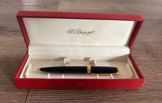 Bolígrafo Dupont Negro y Dorado