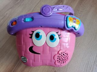 Cesta de picnic infantil rosa y morada
