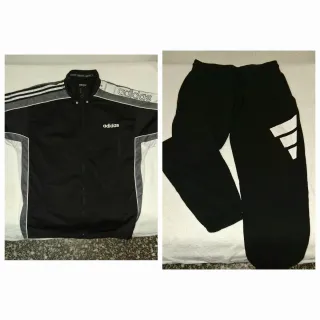 Conjunto deportivo Adidas negro y gris
