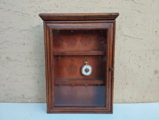 Vetrina porta orologi da tasca legno arte povera