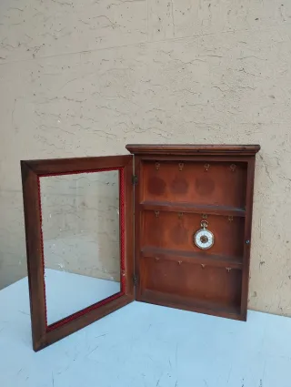 Vetrina porta orologi da tasca legno arte povera