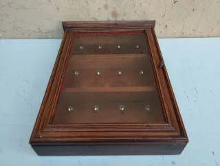 Vetrina porta orologi da tasca legno arte povera