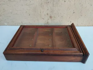 Vetrina porta orologi da tasca legno arte povera