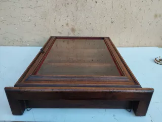 Vetrina porta orologi da tasca legno arte povera