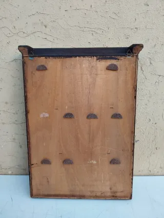 Vetrina porta orologi da tasca legno arte povera