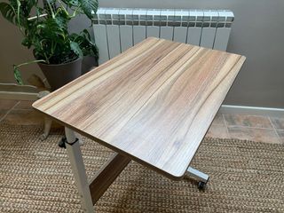 Mesa auxiliar elevable madera y metal