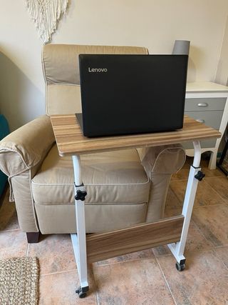 Mesa auxiliar elevable madera y metal