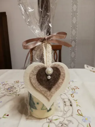 Decorazione artigianale a forma di cuore per Natal