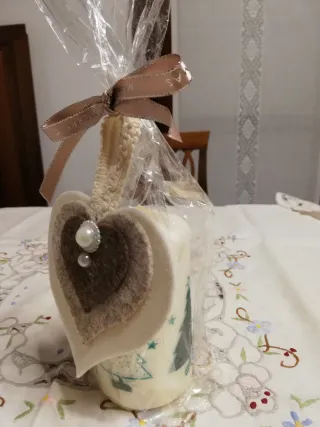 Decorazione artigianale a forma di cuore per Natal