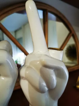 Portacandele in ceramica bianchi