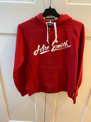 Sudadera John Smith Roja Cremallera