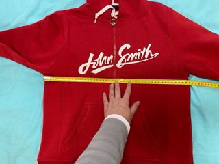 Sudadera John Smith Roja Cremallera