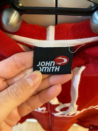 Sudadera John Smith Roja Cremallera
