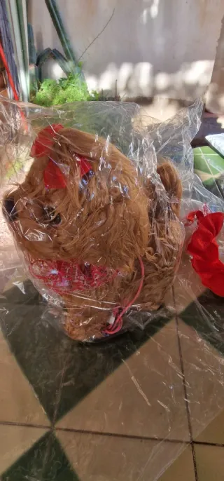 Peluche perro con accesorios