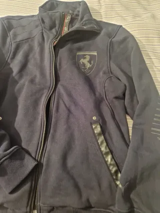Sudadera con cremallera Puma Ferrari Negra