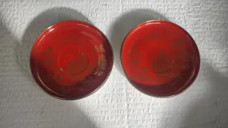 Coppia di piccoli piatti giapponesi